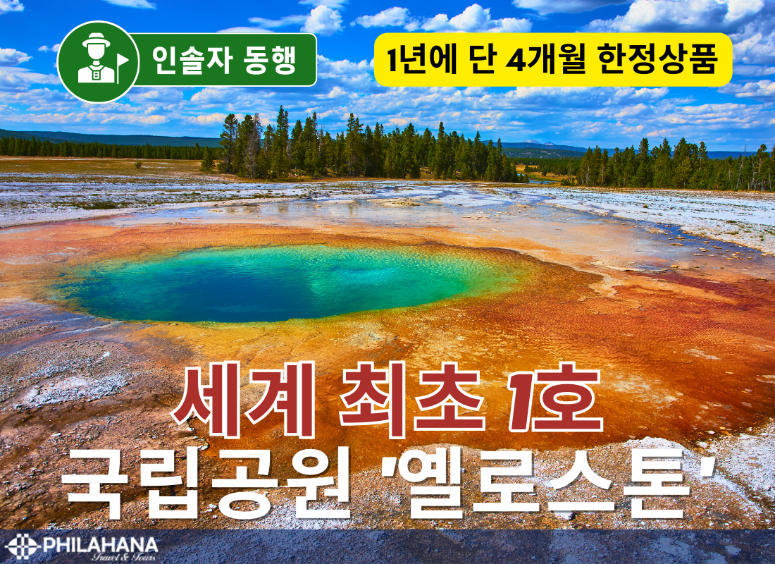 [4개월/시즌한정/단독]세계 최초 1호국립공원 '옐로스톤' 3박5일
